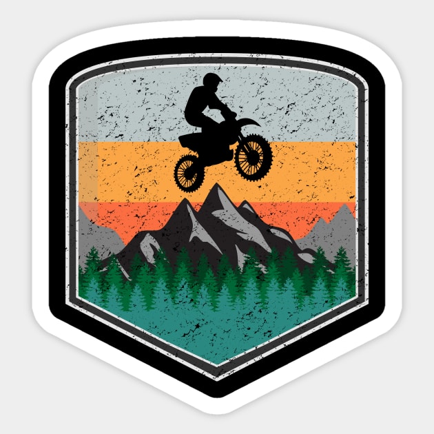 Cool Motocross Nature Design Sticker by vpdesigns